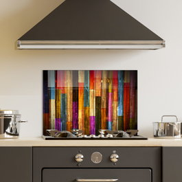 Wallity Cuadro Decorativo de Vidrio Templado Multicolor 50 x 70 cm